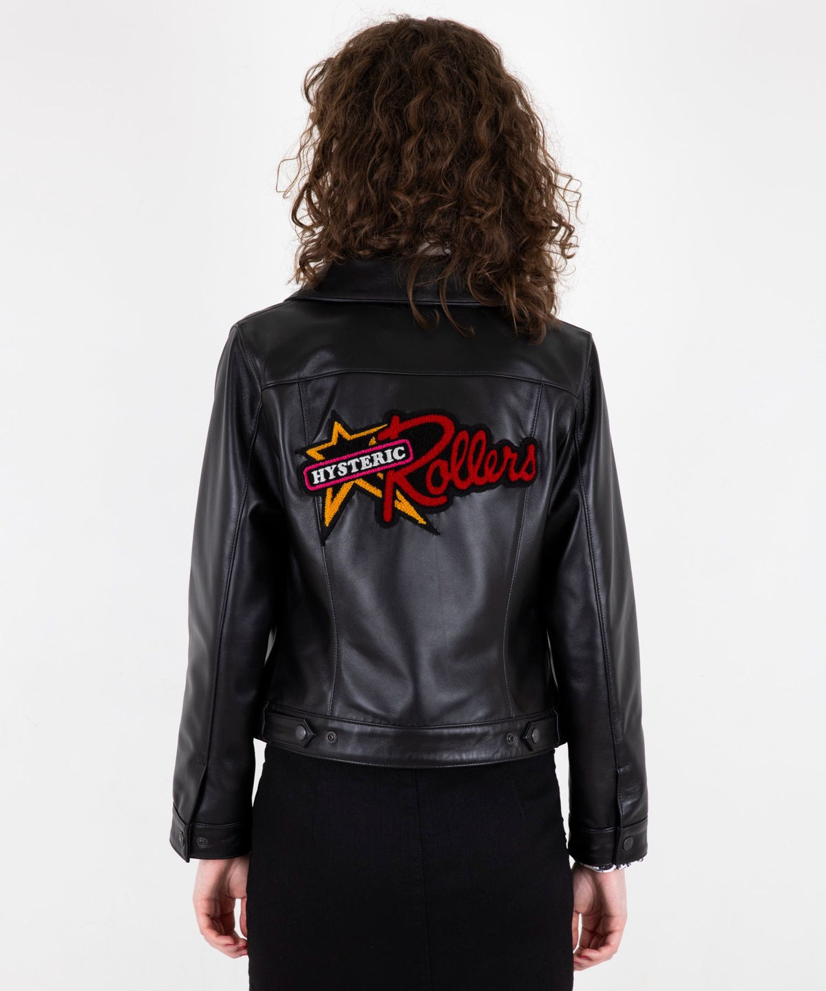 HYSTERIC ROLLERS Patch Short Leather Blouson