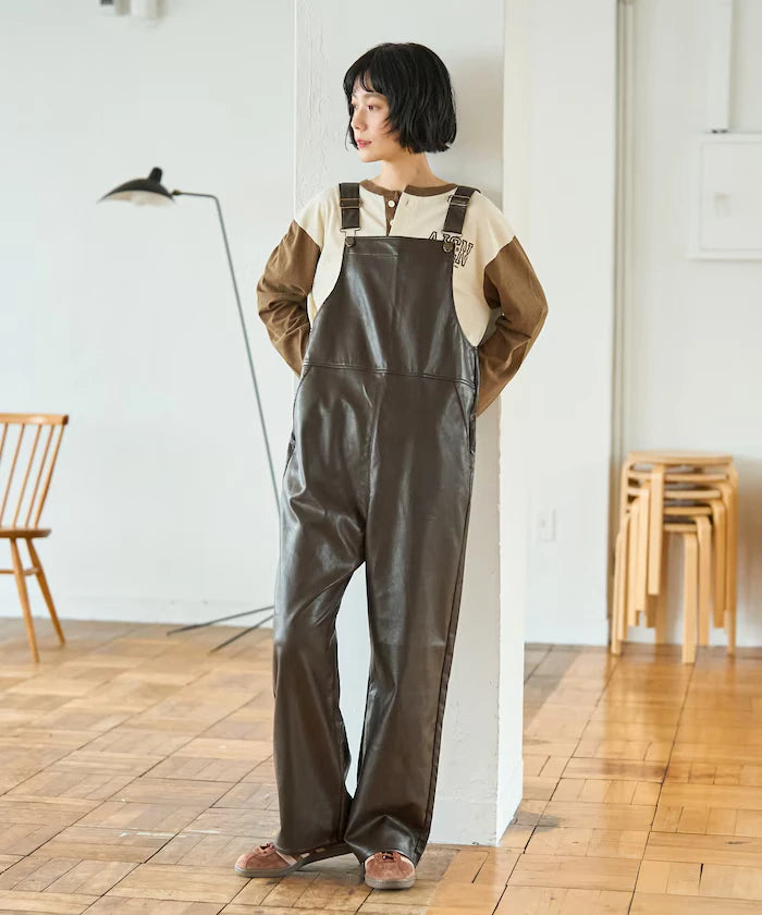 Leatherette Overalls