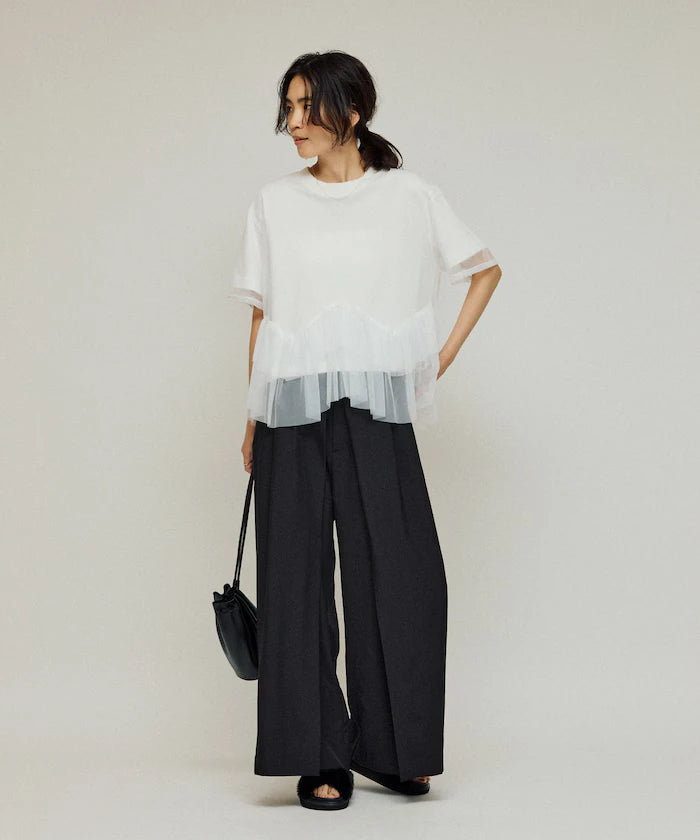 Front Tuck Wide Slack Pants / Loose Silhouette