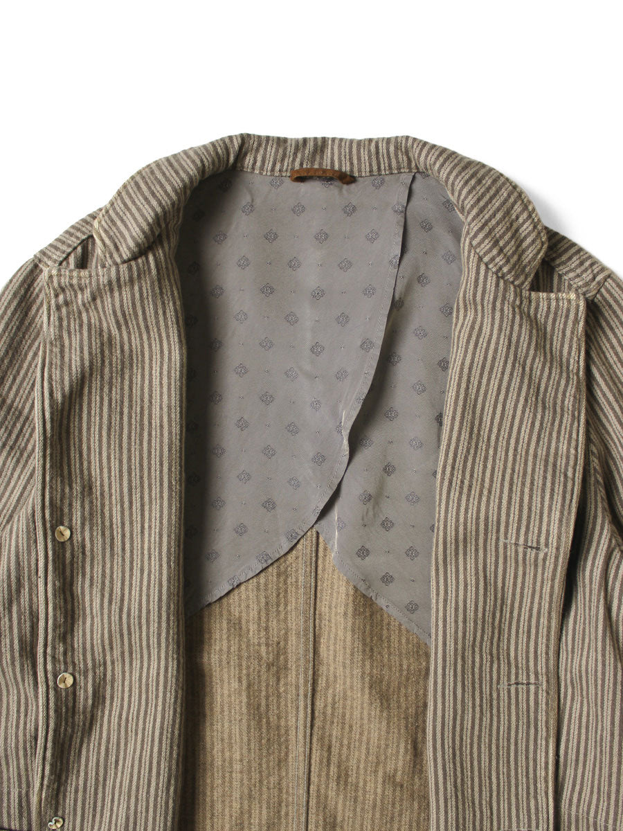 Twill Aging Wool Stripe Hospital JKT