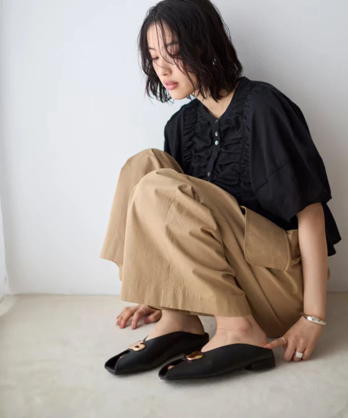 Nuance Plate Open Toe Shoes