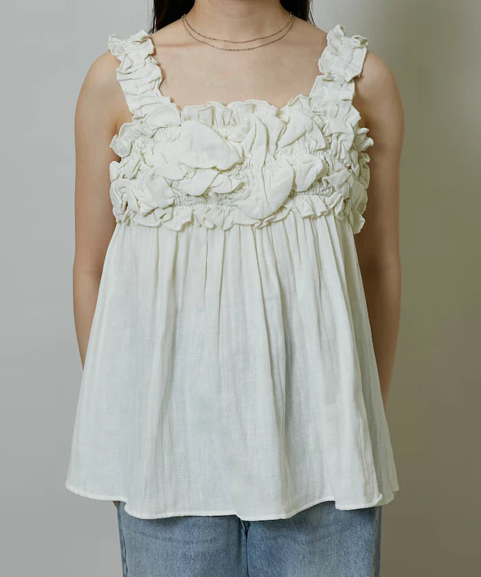 Double Gauze Gathered Camisole Blouse Limited Edition