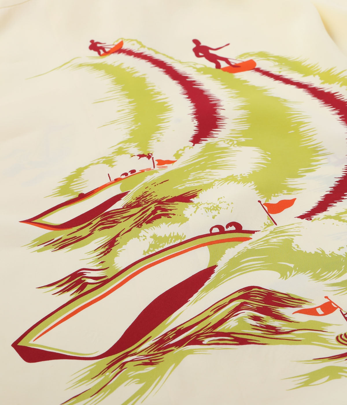 Rayon Hawaiian Shirt "Water Skiing"