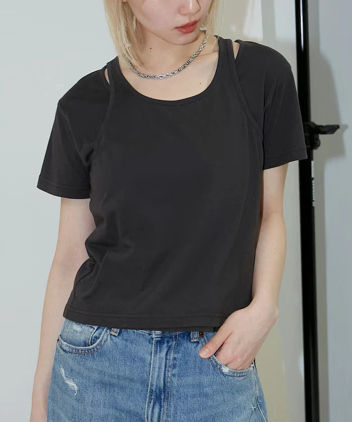 <Set Item> Tank Top Layered T-Shirt Limited Edition