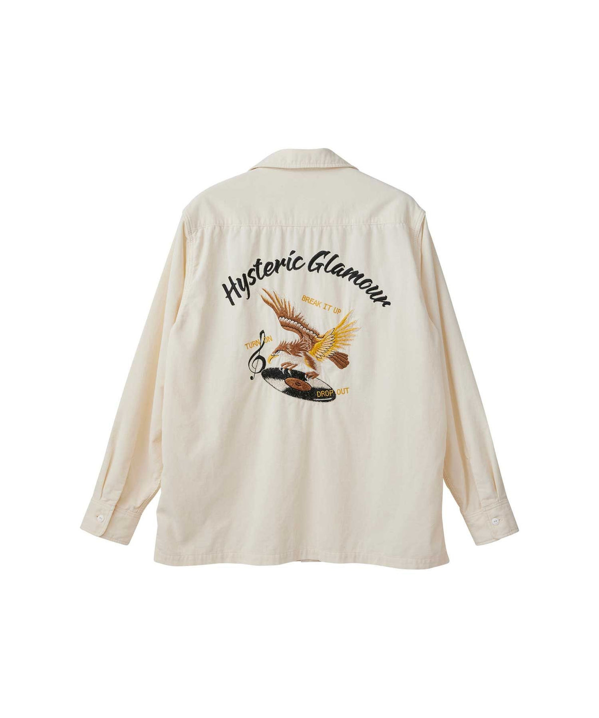 BREAK IT UP Embroidered Open Collar Shirt