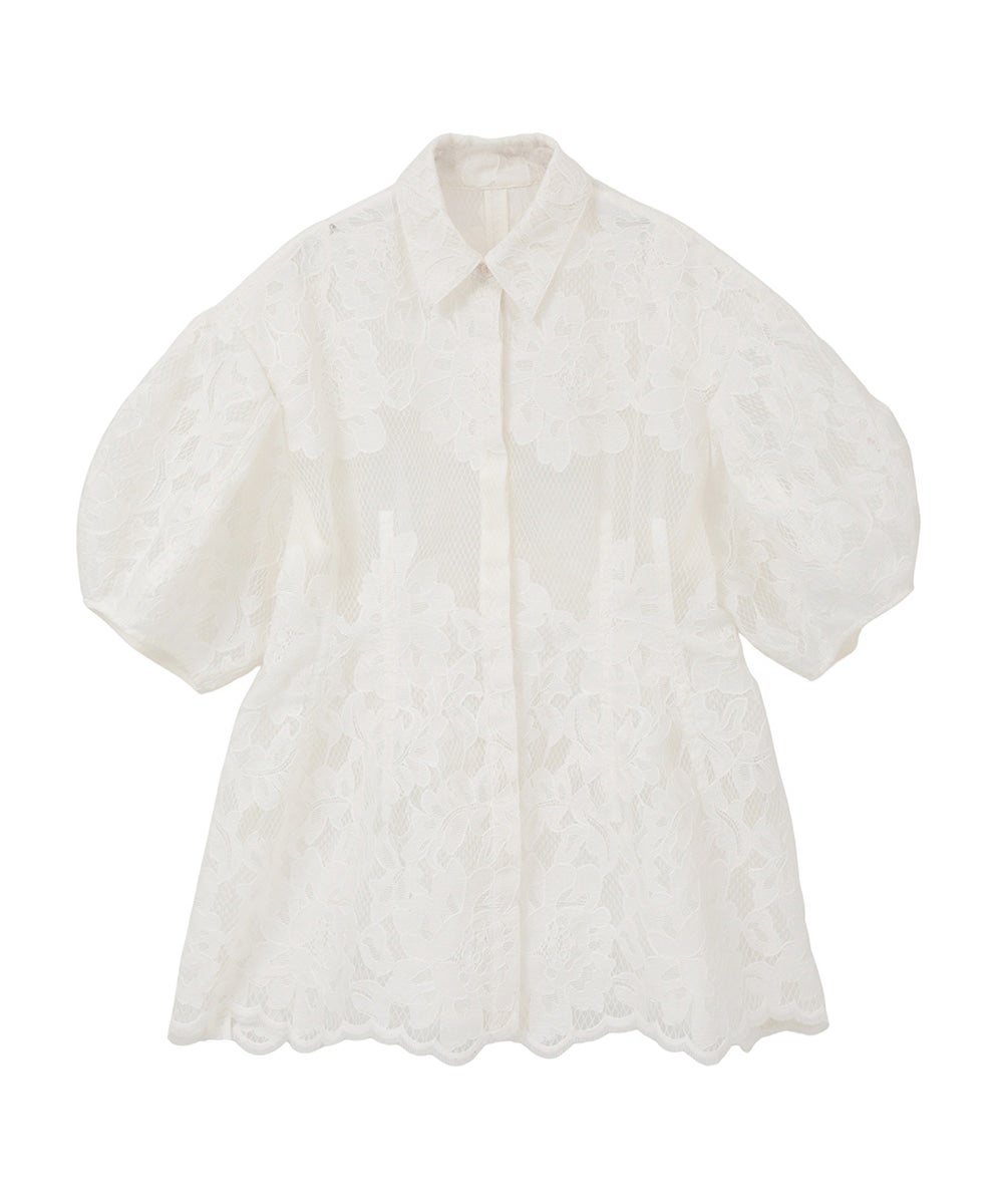 FLOWER LACE WAIST SHAPE TOPS