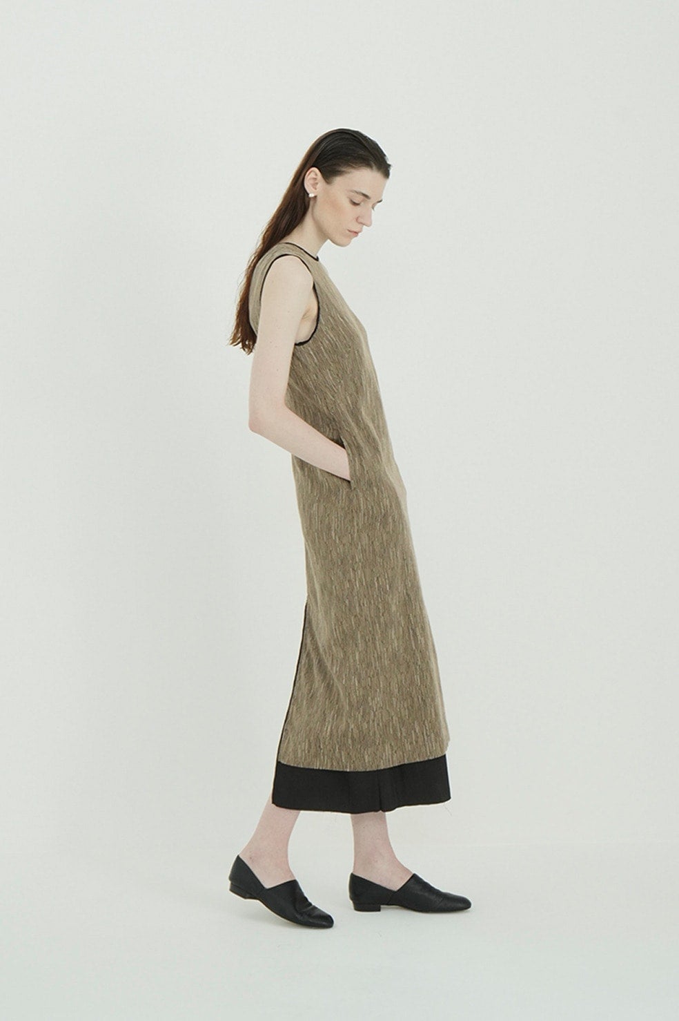 CREPE JACQUARD STRAIGHT ONEPIECE