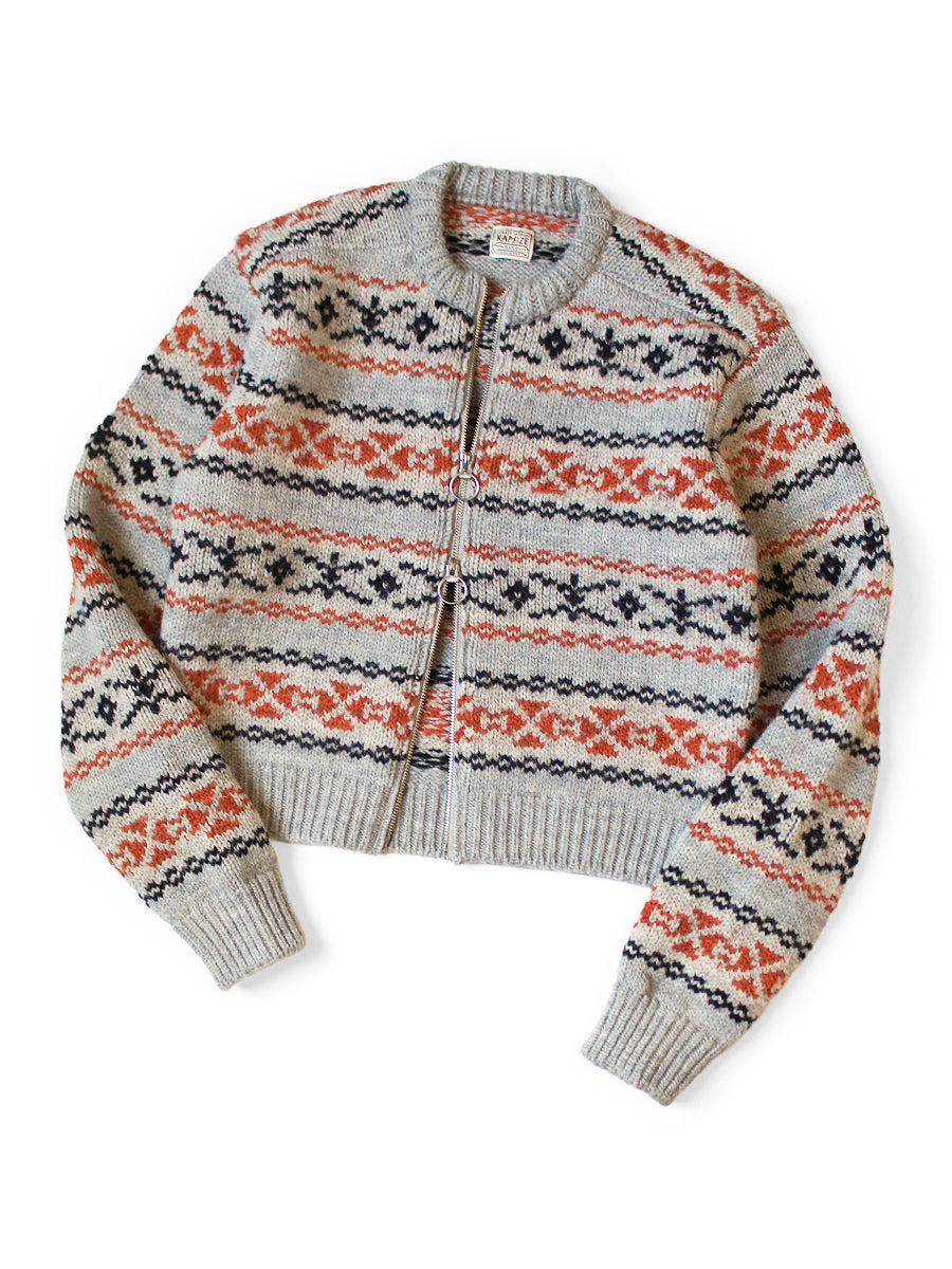3G Wool Yellowknife Fair Isle ZIP Short...