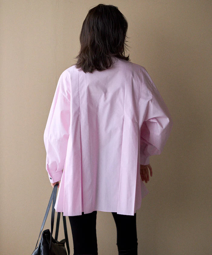 Box Stacked Balloon Sleeve Long Sleeve Shirt