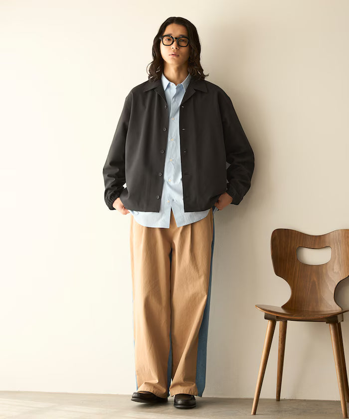 Functional Material Oversized CPO Shirt & Wide Easy Pants Setup / Washable / UV Cut / Quick Dry / Contact Cooling