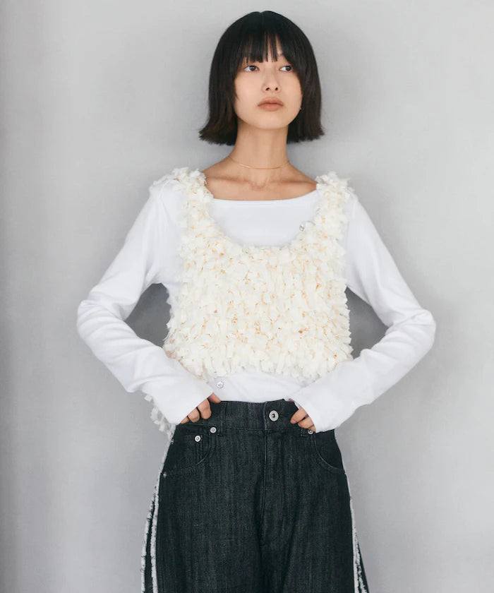 Tape Yarn Hand Knitted Bustier