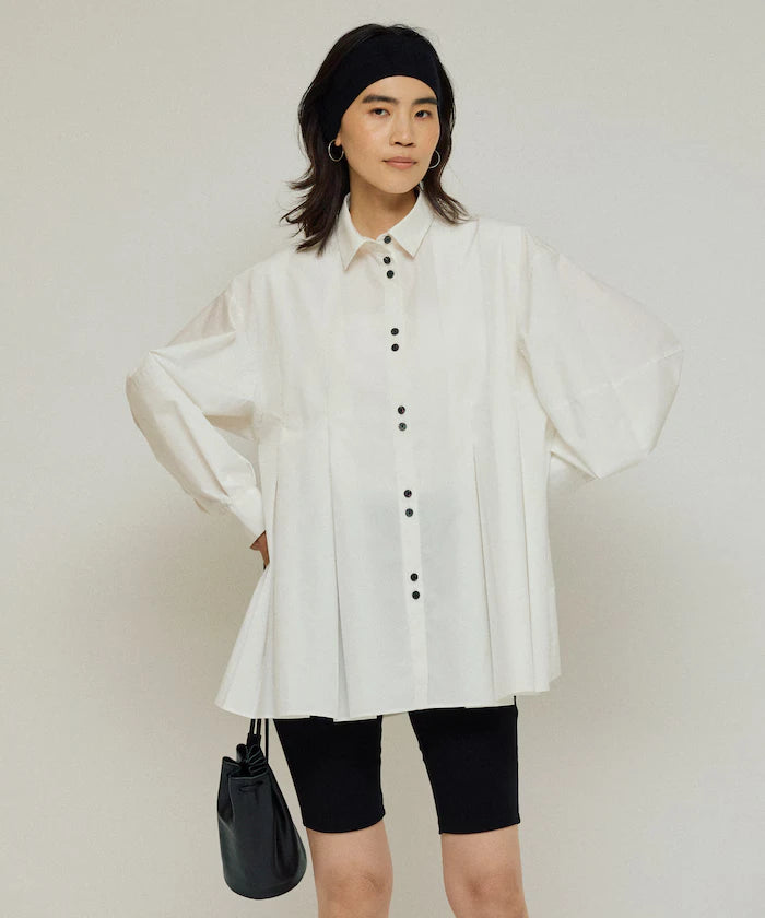 Box Stack Balloon Sleeve Long Sleeve Shirt
