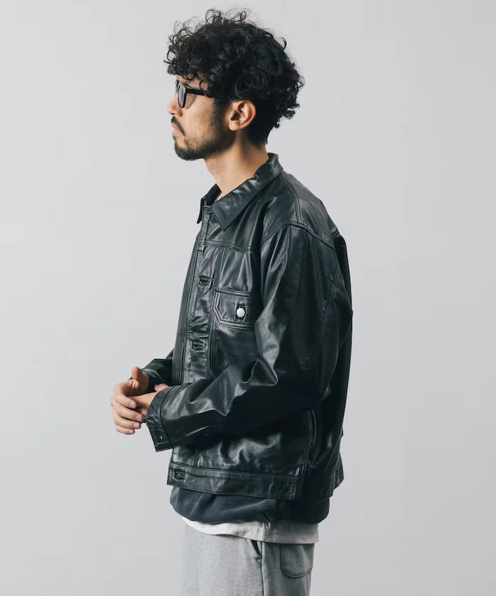 Leather Jacket TYPE-1 / Water-Repellent Leather / Cowhide