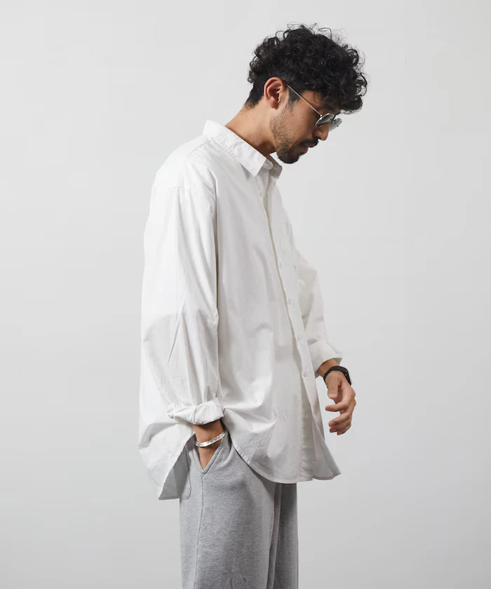 <New Color Added> Relaxed Fit Broad Shirt / Regular Collar / Long Sleeve