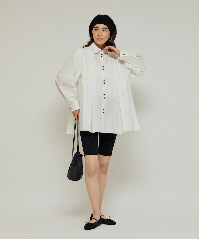 Box Stack Balloon Sleeve Long Sleeve Shirt