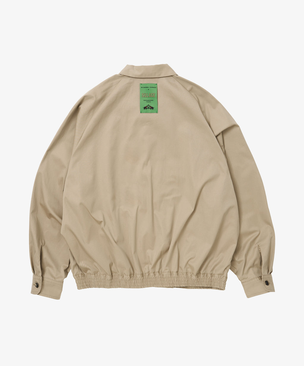 zip up blouson gabardine beige