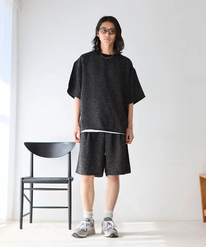 Dry Touch Summer Tweed Short Sleeve Crew Neck