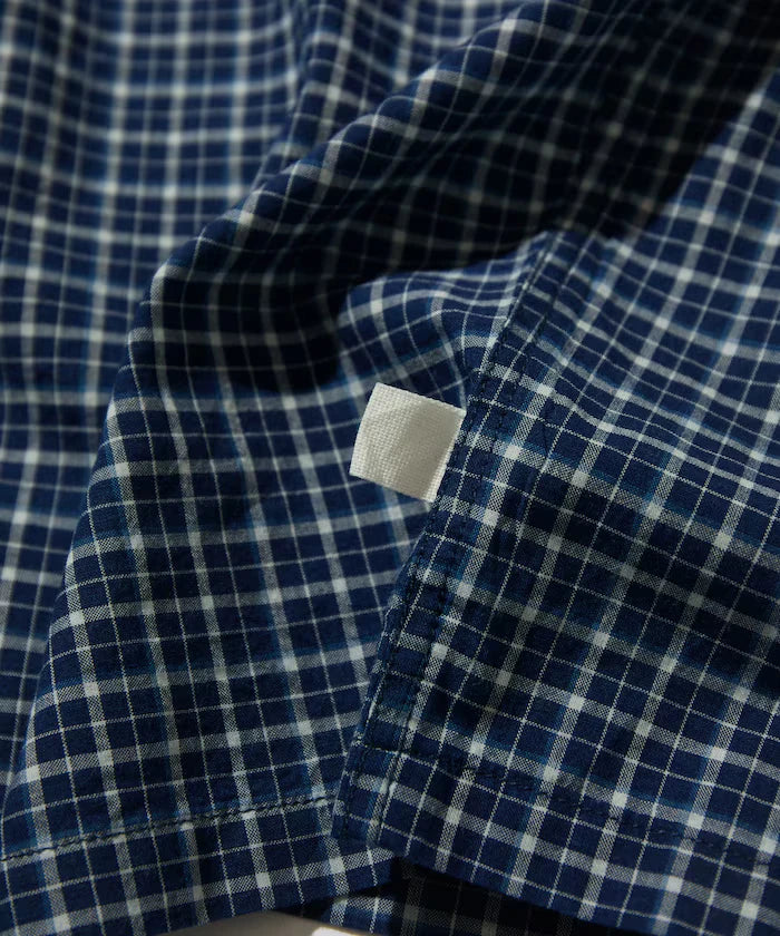 Indigo Madras Check Cropped Easy Pant