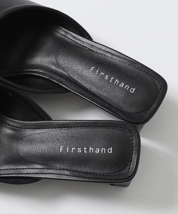Square-Toe Leatherette Mule