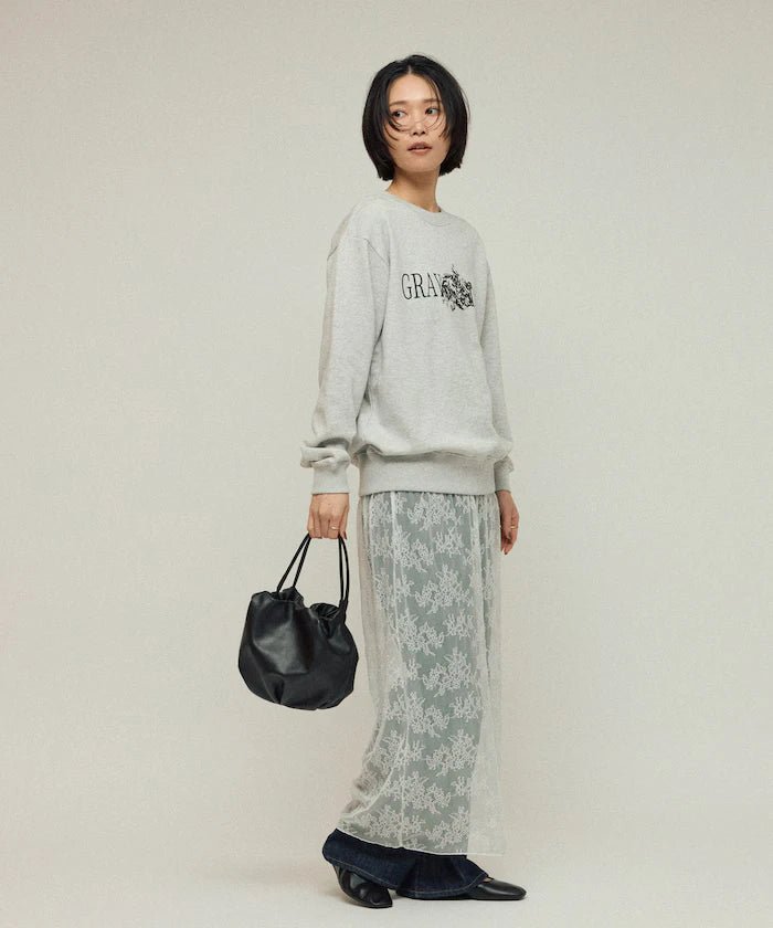 Organic Cotton Animal Logo Print Sweat / CAT / Relaxed Fit / French Terry Sweat