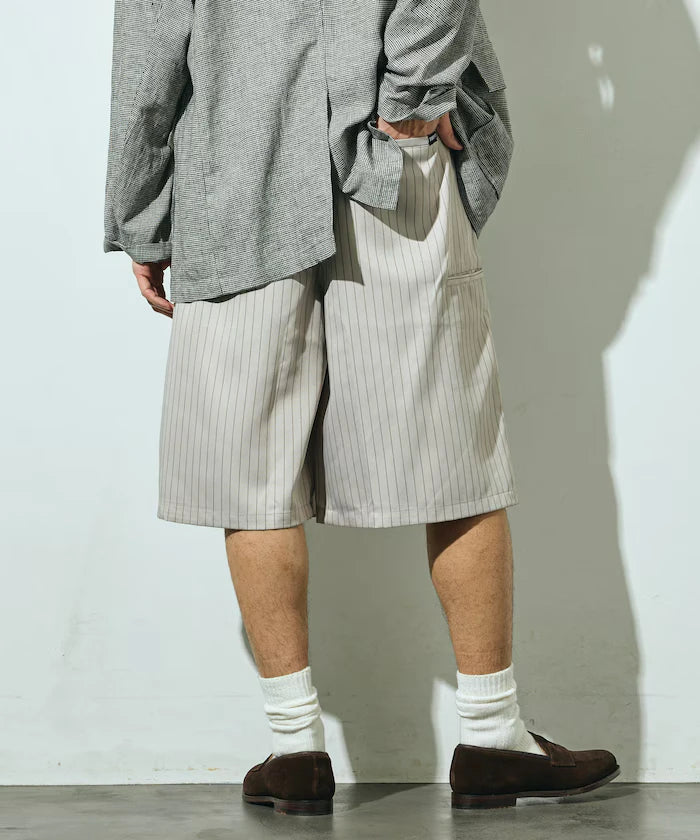 Stripe Easy Wide Shorts / Compatible with Setup