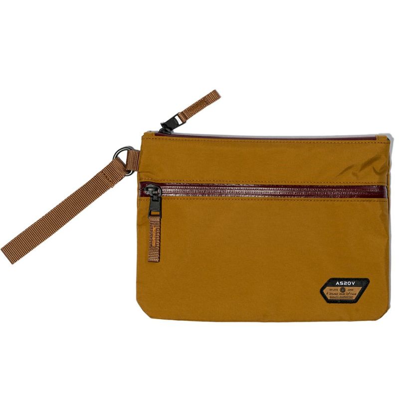 WATER PROOF FLAT POUCH Msize/CAMEL