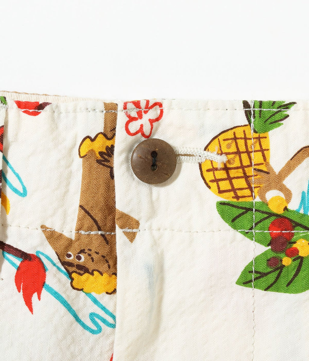 Cotton Seersucker Shorts "Trip To Hawaii" by Ryohei Yanagihara with Mookie