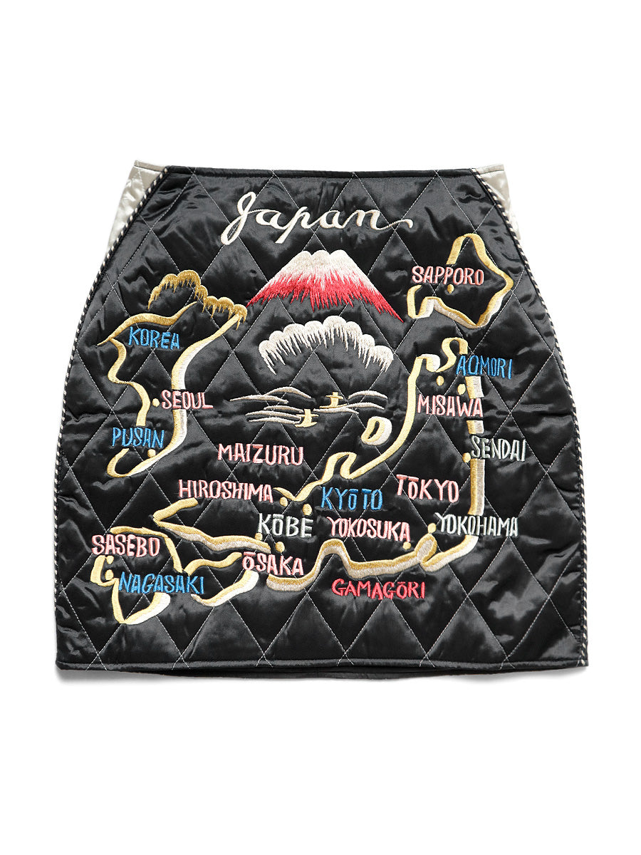 Rayon Satin Kilding Mini Skirt (JAPAN)