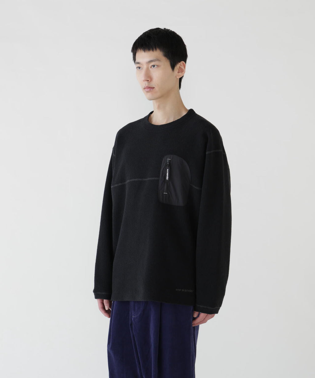 PE warm pile crew neck