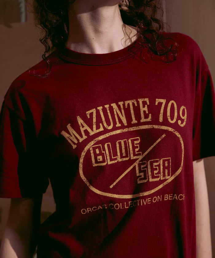 Vintage-Like Used Essence Print T-Shirt