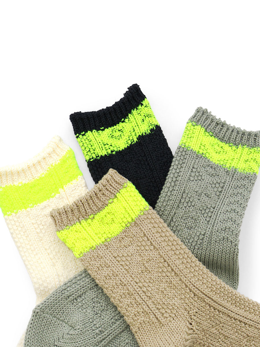 56本 Cable Knit Neonline Socks