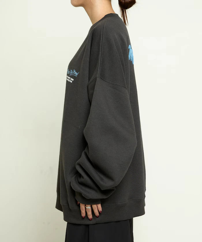 Sagara Embroidery French Bulldog Fleece-Lined Sweatshirt Limited Edition