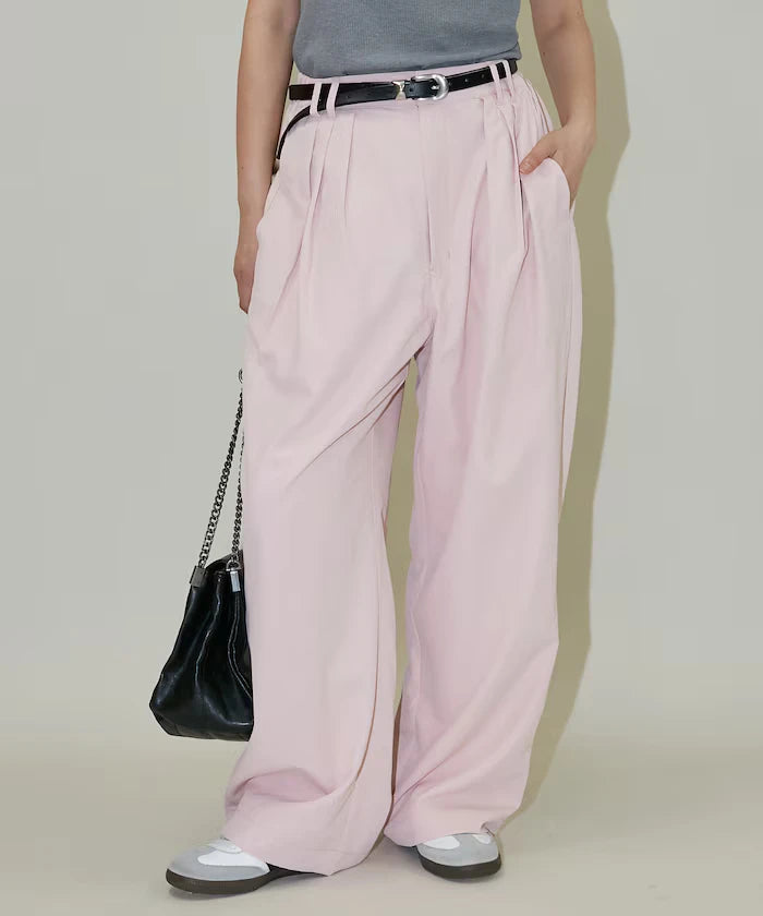 Color Tuck Slacks Pants Limited Release