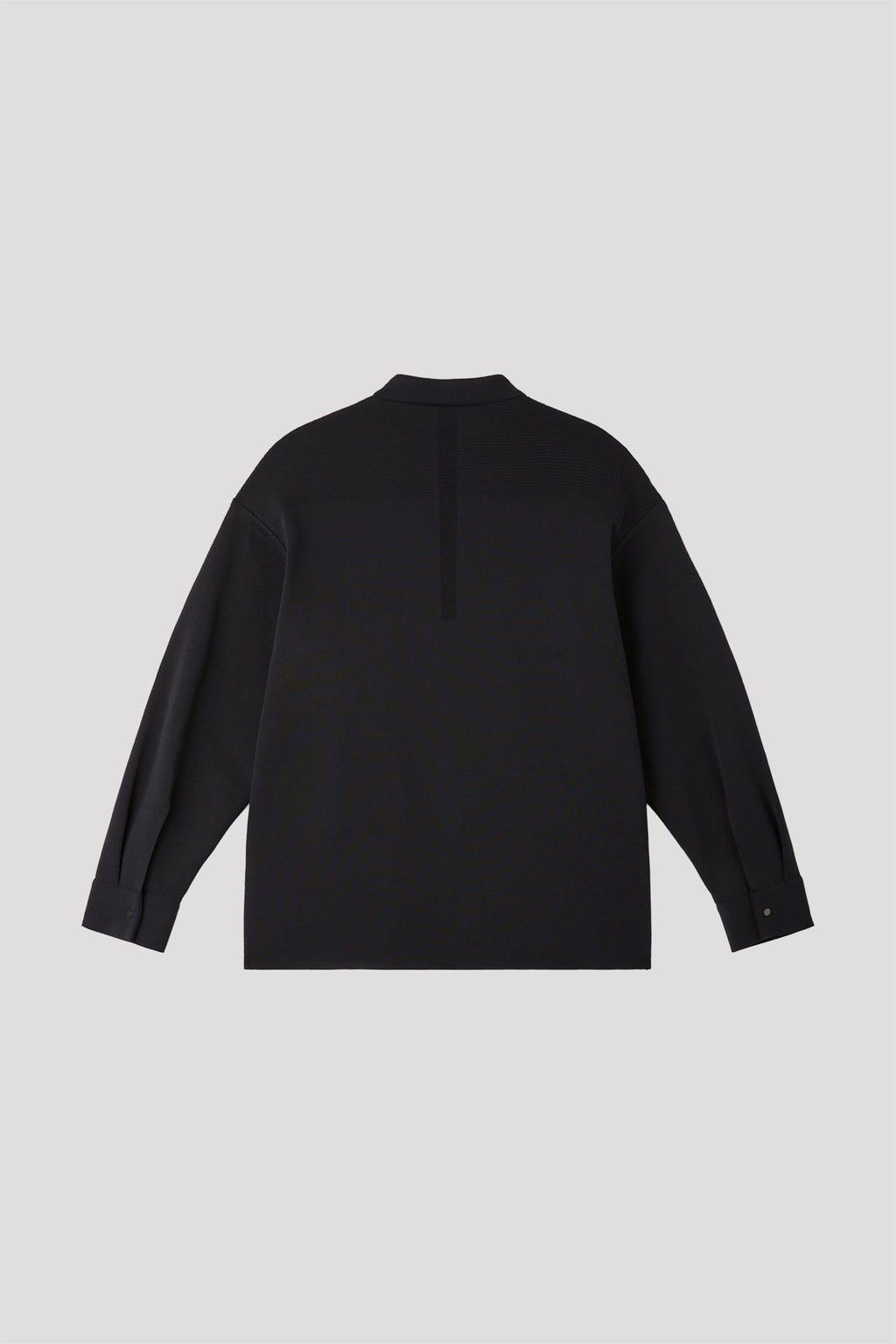 SOFT MILAN STAND COLLAR COVERED PLACKET SHIRT