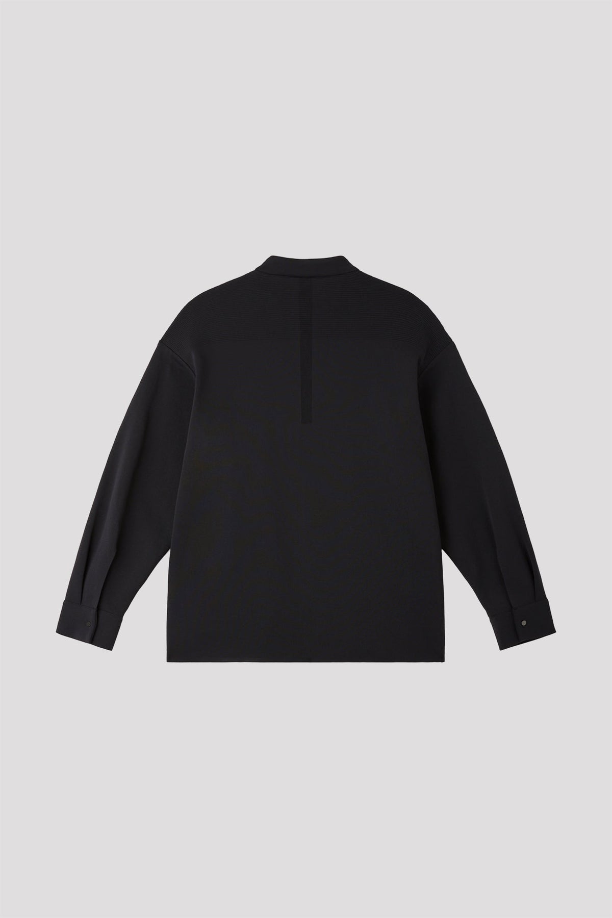 SOFT MILAN STAND COLLAR COVERED PLACKET SHIRT