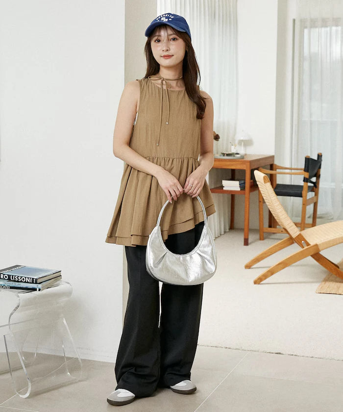 Nylon Washer Asymmetrical Blouse Limited Edition