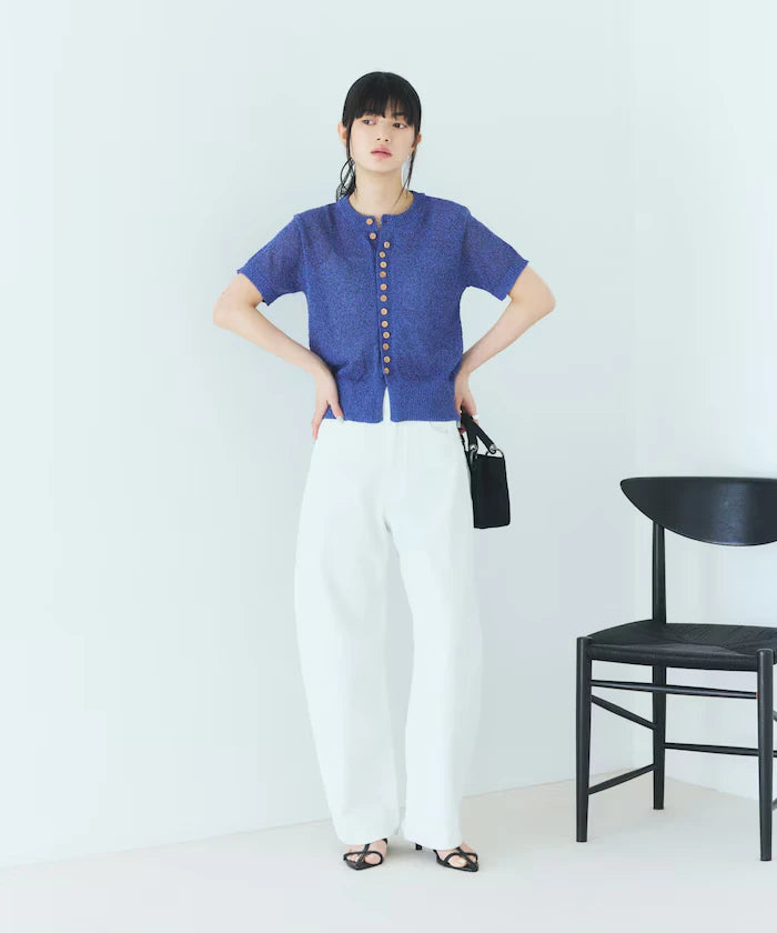 Wood Button Boucle Cardigan