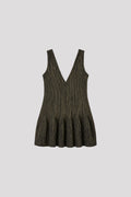 HYPHA V-NECK SLEEVELESS DRESS