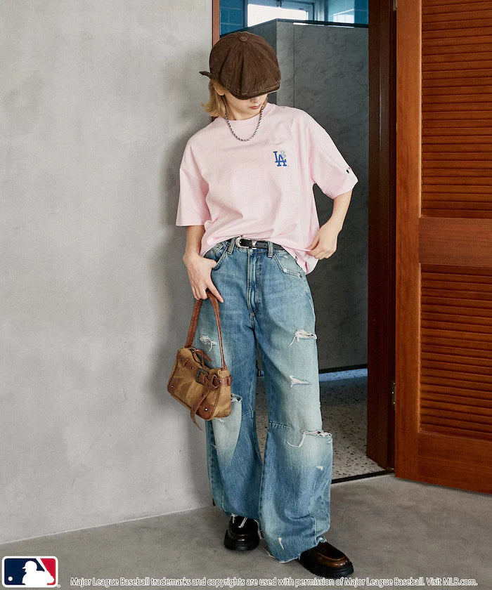 MLB One-Point Flower Embroidery T-Shirt