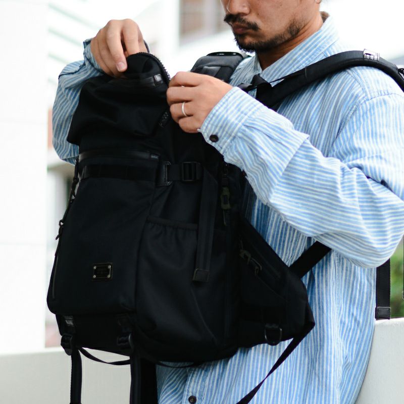 CORDURA DOBBY 305D ROUND ZIP BACK PACK sizeS