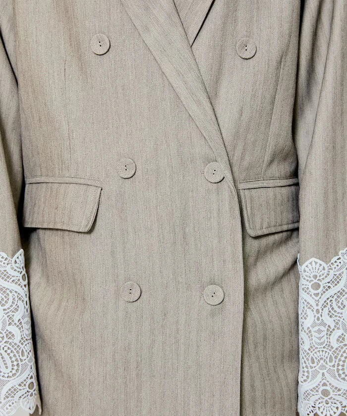 Lace Cuff Tailored Jacket