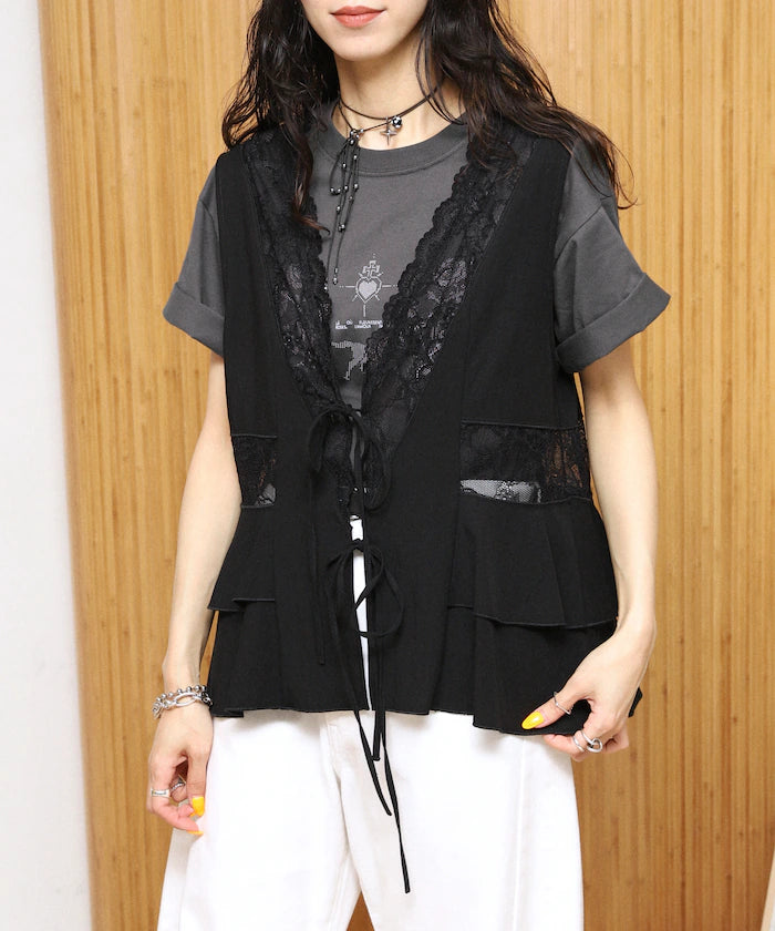 Switch Race Vintage Satin Ribbon Vest [Limited Release]