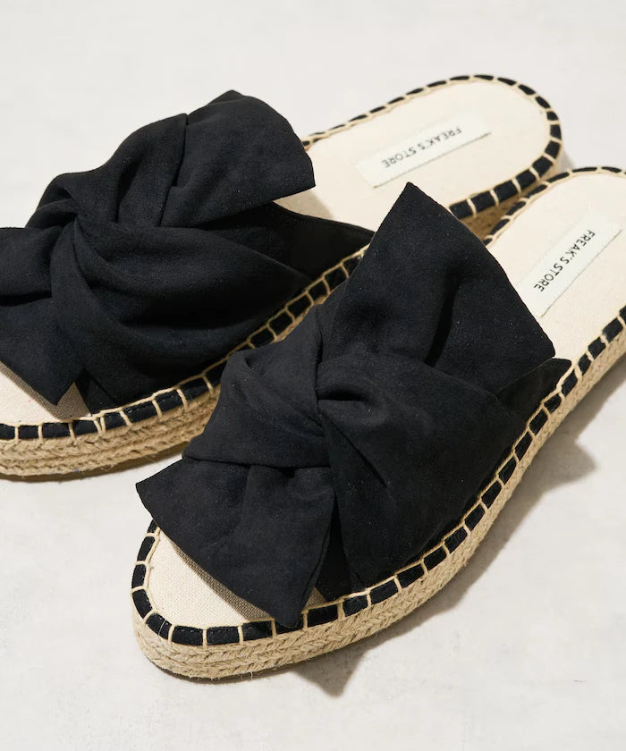 Espadrille-style Ribbon Sandals [Available in sizes 36-38]
