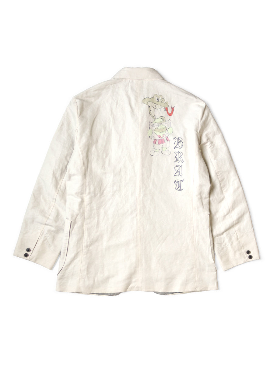Cotton Linen Herringbone Lumber Suit JKT (BEERpt)