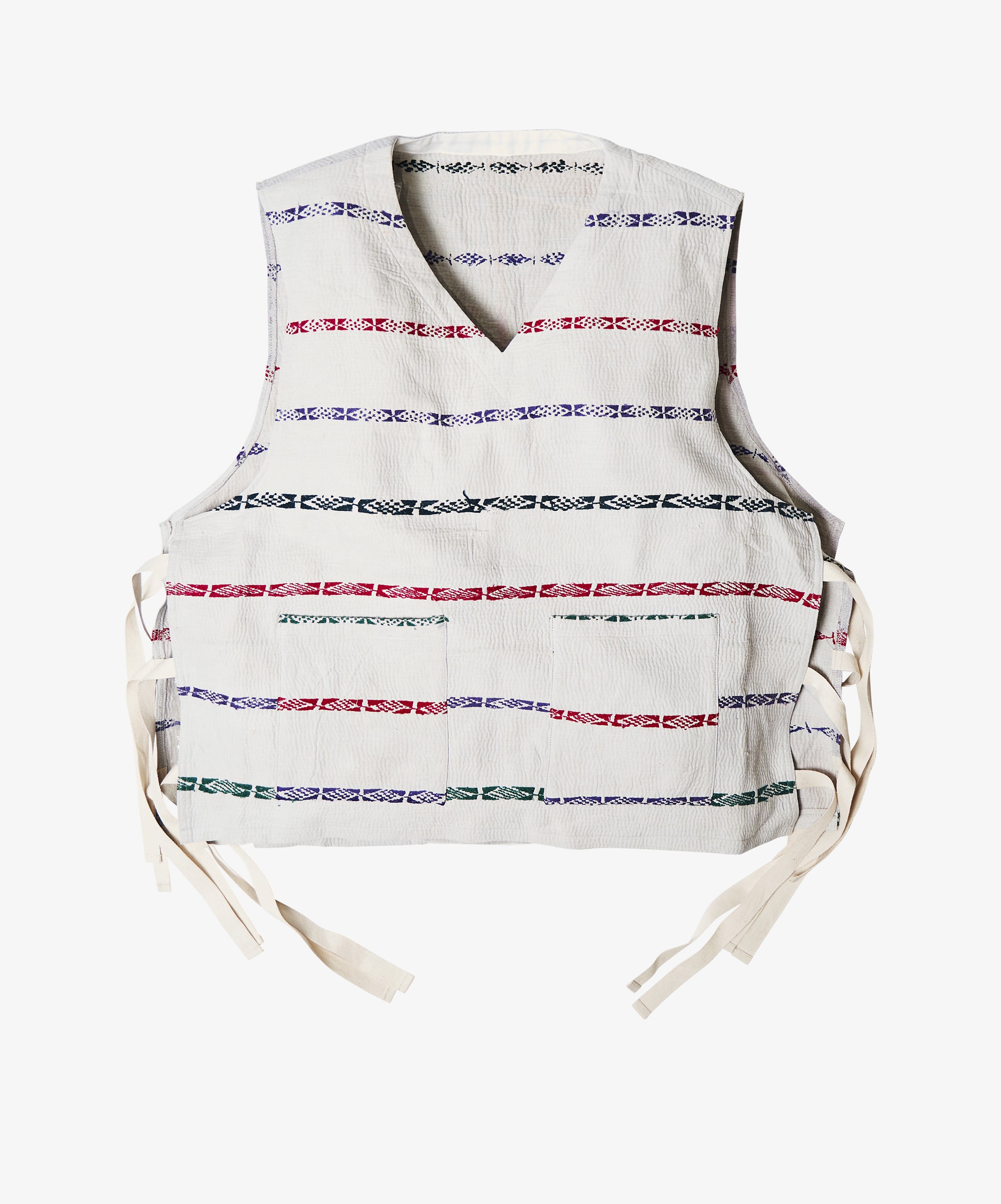 apron in sashiko indian khanta