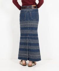 Scratch Denim Mermaid Skirt