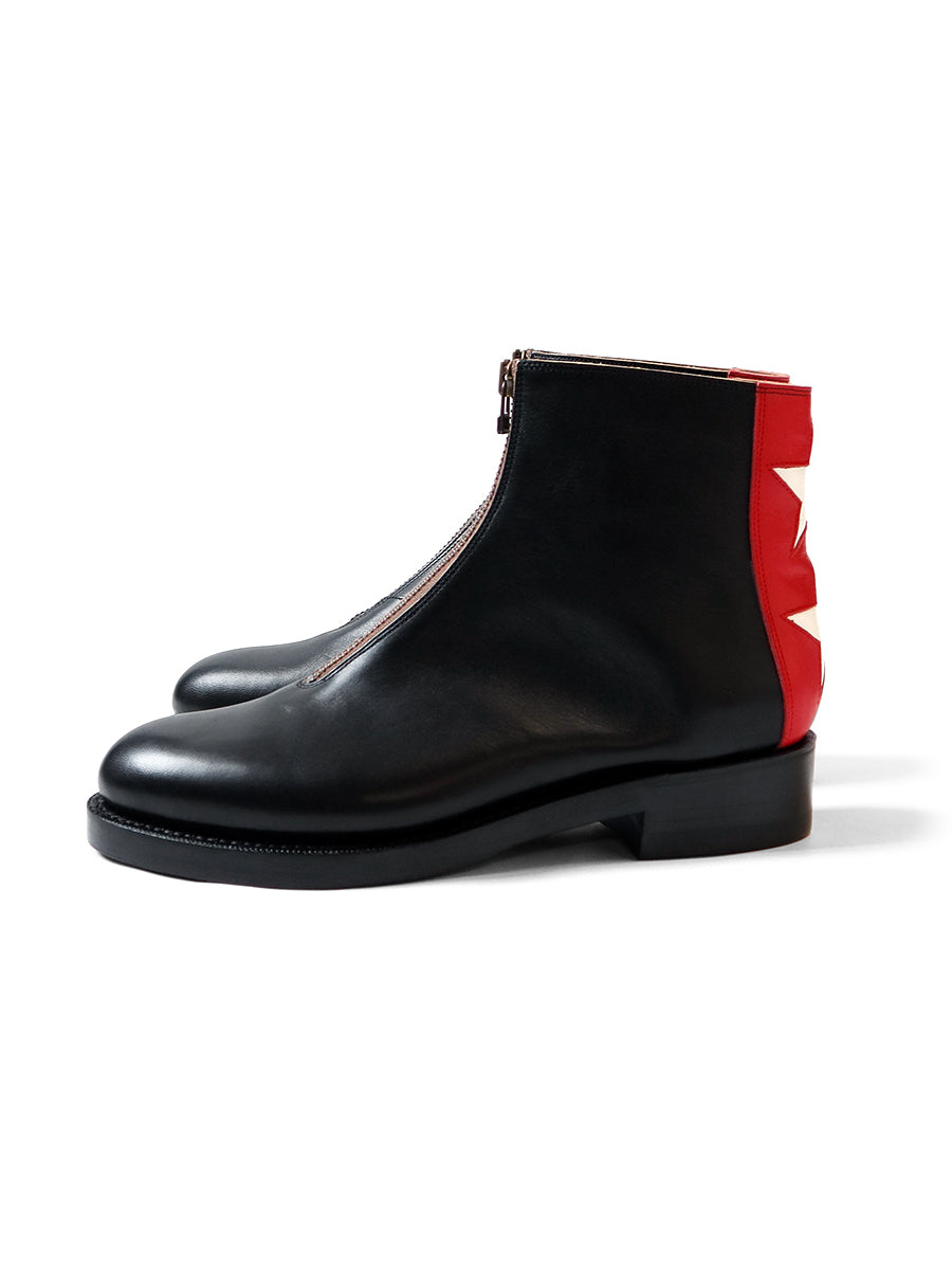Leather ZIP UP Cafe Race Frisco Boots