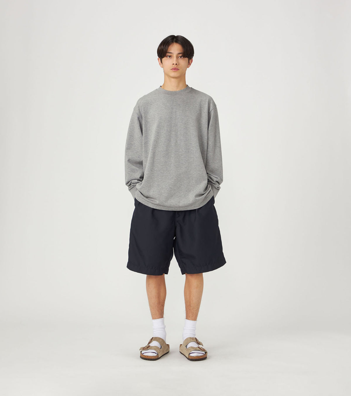 Polyester Twill Double Pleated Shorts