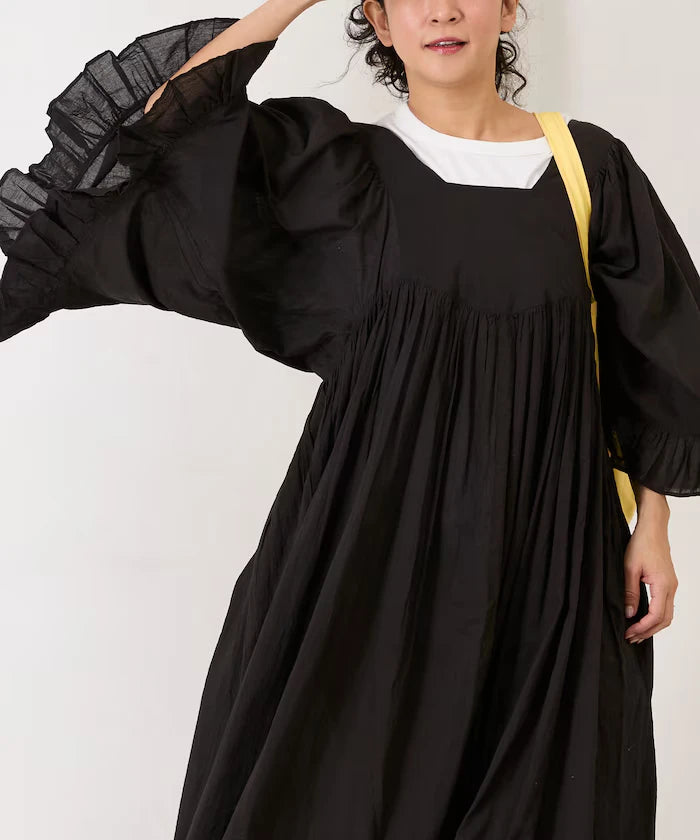 India Square Neck Frilled Dress
