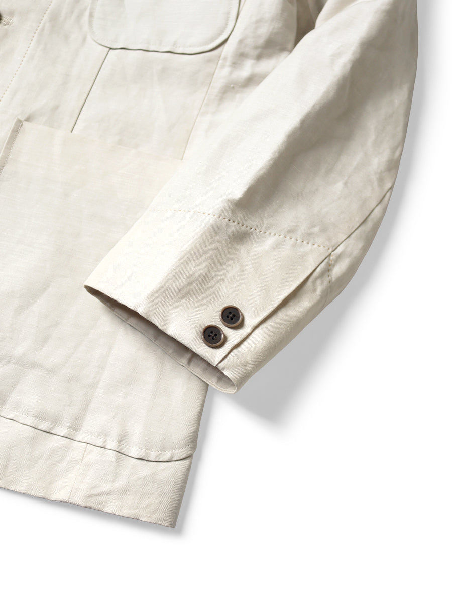 Cotton Linen Herringbone Lumber Suit JKT (BEERpt)